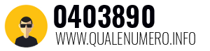 Numero di telefono 0403890 0403890