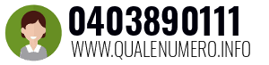 Numero di telefono 0403890111 0403890111