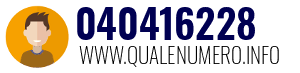 Numero di telefono 040416228 040416228