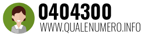 Numero di telefono 0404300 0404300