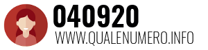 Numero di telefono 040920 040920