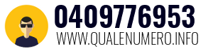 Numero di telefono 0409776953 0409776953