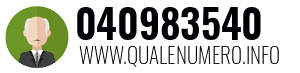 Numero di telefono 040983540 040983540