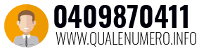 Numero di telefono 0409870411 0409870411