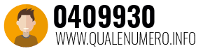 Numero di telefono 0409930 0409930