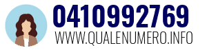 Numero di telefono 0410992769 0410992769