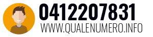 Numero di telefono 0412207831 0412207831