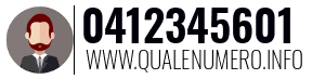 Numero di telefono 0412345601 0412345601
