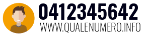 Numero di telefono 0412345642 0412345642