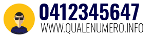 Numero di telefono 0412345647 0412345647