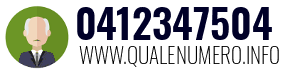 Numero di telefono 0412347504 0412347504