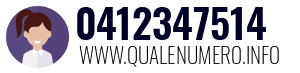 Numero di telefono 0412347514 0412347514