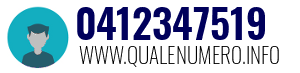 Numero di telefono 0412347519 0412347519