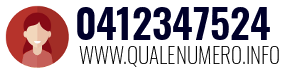 Numero di telefono 0412347524 0412347524