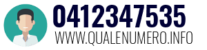 Numero di telefono 0412347535 0412347535