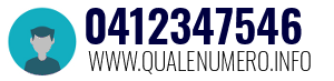 Numero di telefono 0412347546 0412347546