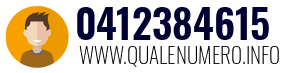 Numero di telefono 0412384615 0412384615