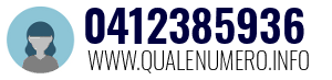 Numero di telefono 0412385936 0412385936