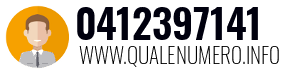 Numero di telefono 0412397141 0412397141