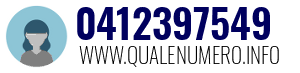 Numero di telefono 0412397549 0412397549