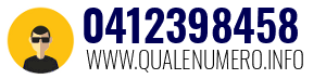 Numero di telefono 0412398458 0412398458