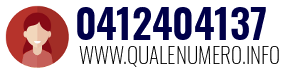 Numero di telefono 0412404137 0412404137