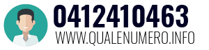 Numero di telefono 0412410463 0412410463