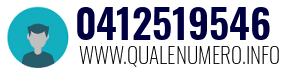 Numero di telefono 0412519546 0412519546