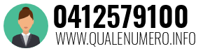 Numero di telefono 0412579100 0412579100