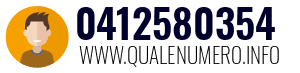 Numero di telefono 0412580354 0412580354