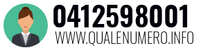 Numero di telefono 0412598001 0412598001