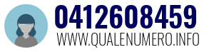Numero di telefono 0412608459 0412608459