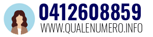 Numero di telefono 0412608859 0412608859
