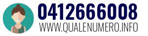 Numero di telefono 0412666008 0412666008