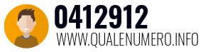Numero di telefono 0412912 0412912