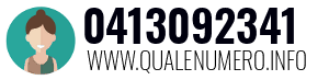 Numero di telefono 0413092341 0413092341