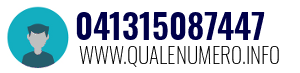 Numero di telefono 041315087447 041315087447