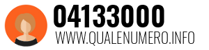 Numero di telefono 04133000 04133000