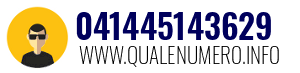 Numero di telefono 041445143629 041445143629