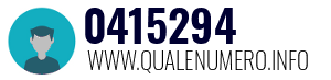 Numero di telefono 0415294 0415294