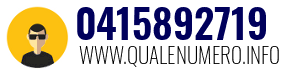 Numero di telefono 0415892719 0415892719