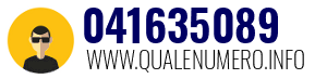 Numero di telefono 041635089 041635089