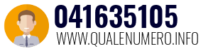 Numero di telefono 041635105 041635105