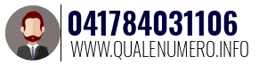 Numero di telefono 041784031106 041784031106