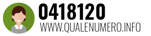 Numero di telefono 0418120 0418120