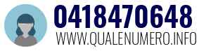 Numero di telefono 0418470648 0418470648