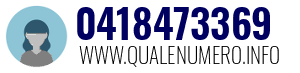 Numero di telefono 0418473369 0418473369