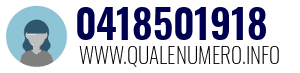 Numero di telefono 0418501918 0418501918
