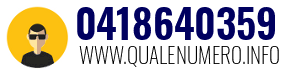 Numero di telefono 0418640359 0418640359