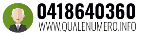 Numero di telefono 0418640360 0418640360